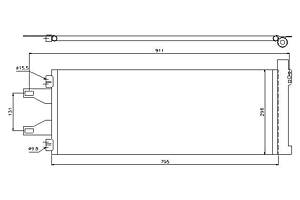 Радиатор кондиционера PEUGEOT BOXER / CITROEN JUMPER 2005- г.