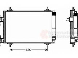 Радіатор кондиціонера VAN WEZEL 40005286 на PEUGEOT 407 седан (6D_)