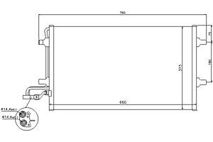 Радиатор кондиционера VOLVO C70 (542) / VOLVO S40 (544) 2003-2013 г.