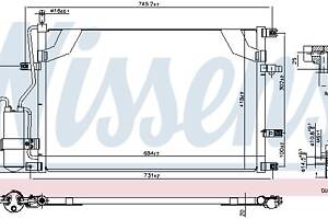 Радиатор кондиционера VOLVO V70 (285) / VOLVO S80 (184) 1997-2010 г.