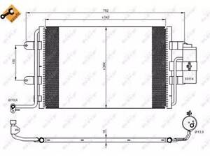 Радиатор кондиционера на Bora, Golf, Leon, Octavia, TT, Toledo