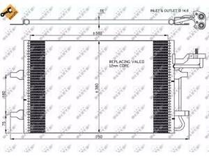 Радиатор кондиционера на C30, S40, V50
