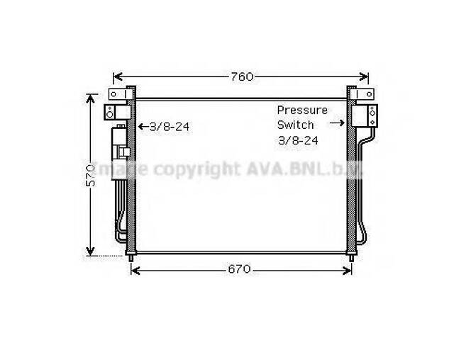 Радіатор кондиціонера AVA QUALITY COOLING DNA5299D на NISSAN NP300 - Фото 1