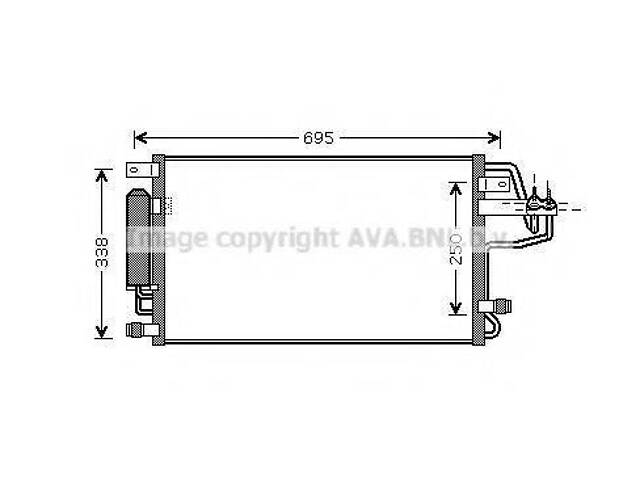 Радіатор кондиціонера AVA QUALITY COOLING HY5156D на KIA SPORTAGE (JE_, KM_) - Фото 1