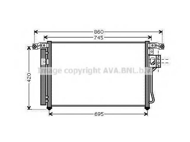 Радіатор кондиціонера AVA QUALITY COOLING HY5176D на HYUNDAI SANTA FÉ II (CM) - Фото 1