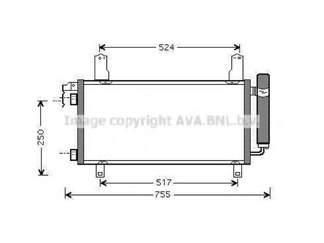 Радіатор кондиціонера AVA QUALITY COOLING MZ5157D на MAZDA ATENZA Наклонная задняя часть (GG) - Фото 1