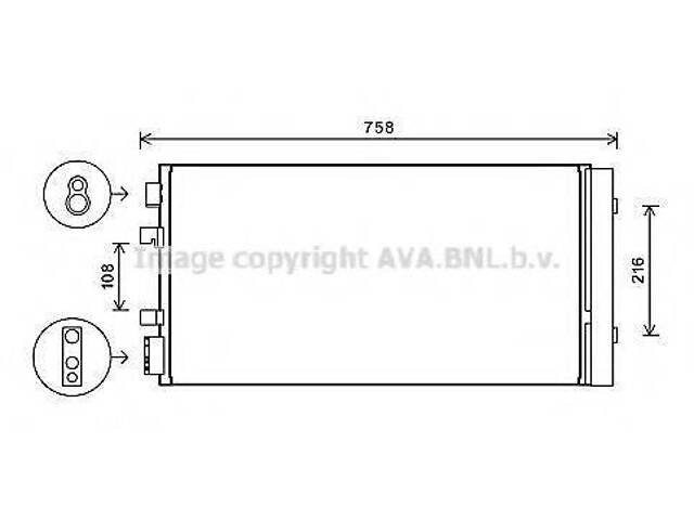 Радіатор кондиціонера AVA QUALITY COOLING RTA5483D на RENAULT GRAND SCÉNIC III (JZ0/1_) - Фото 1
