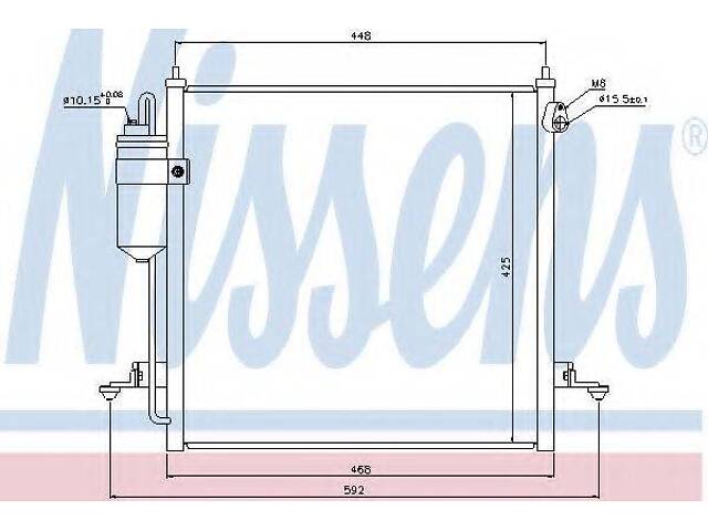Радіатор кондиціонера L 200(KAKB) 2.5DID 06- NISSENS 940068 на MITSUBISHI TRITON (KB_T, KA_T) - Фото 1