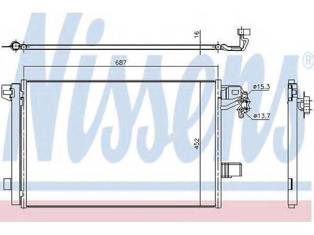 Радиатор кондиционера NISSENS 940345 на VW KOMBI / CARAVELLE V автобус (7HB, 7HJ, 7EB, 7EJ, 7EF) - Фото 1