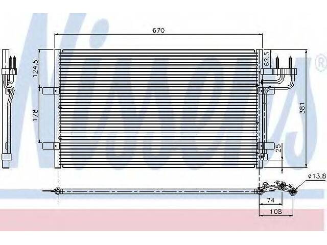 Радіатор кондиціонера NISSENS 94663 на FORD C-MAX (DM2) - Фото 1