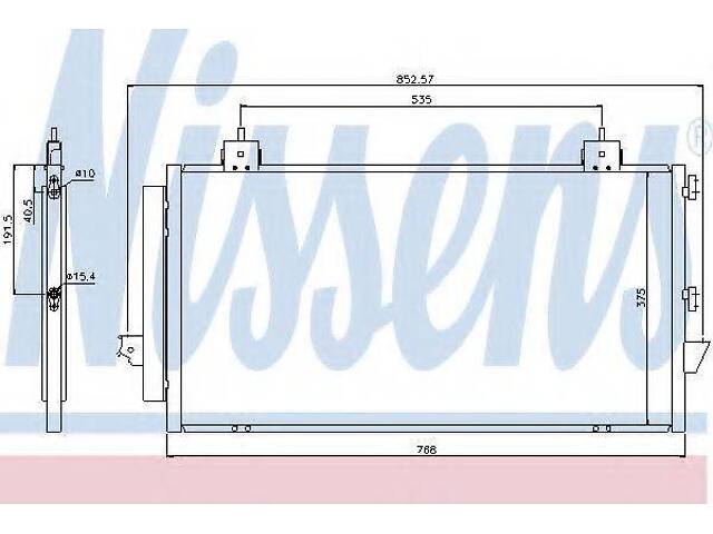 Радиатор кондиционера NISSENS 94741 на TOYOTA RAV 4 Mk II (CLA2_, XA2_, ZCA2_, ACA2_) - Фото 1
