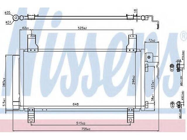 Радіатор кондиціонера NISSENS 94792 на MAZDA ATENZA Наклонная задняя часть (GG) - Фото 1