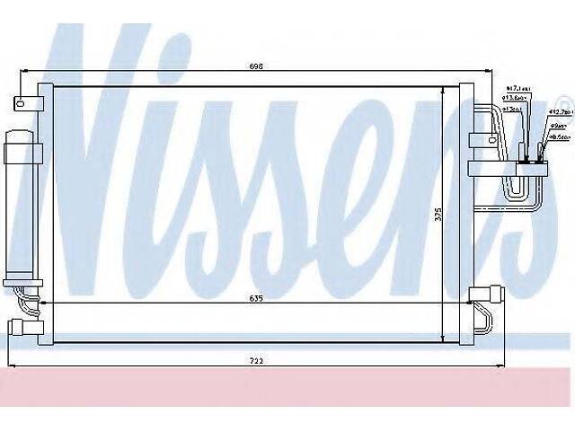 Радіатор кондиціонера NISSENS 94801 на KIA SPORTAGE (JE_, KM_) - Фото 1