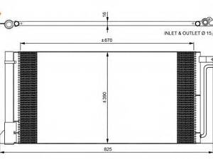 Радіатор кондиціонера (з осушувачем) Ford FocusC-Max 1.62.0Ti 10- NRF 350051 на FORD C-MAX II (DXA/CB7, DXA/CEU)