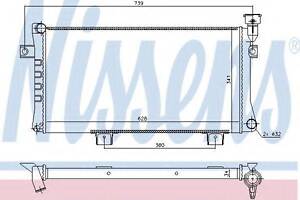 Радіатор LADA NIVA(76-)1.7 i[OE 21213-1301012] NISSENS 623556 на LADA NIVA (2121)
