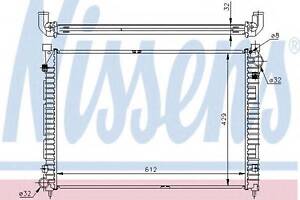 Радіатор LD ROV FREELANDER(97-)1.8 i 16V[OE ESR 4197] NISSENS 64301A на LAND ROVER FREELANDER (LN)