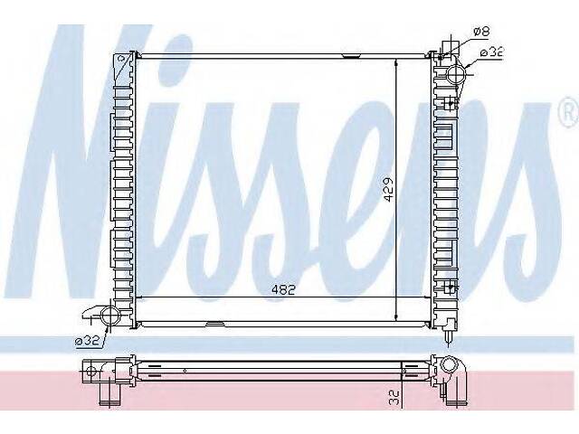Радіатор LD ROV FREELANDER(97-)2.0 TD[OE ESR 4199] NISSENS 64300A на LAND ROVER FREELANDER (LN)