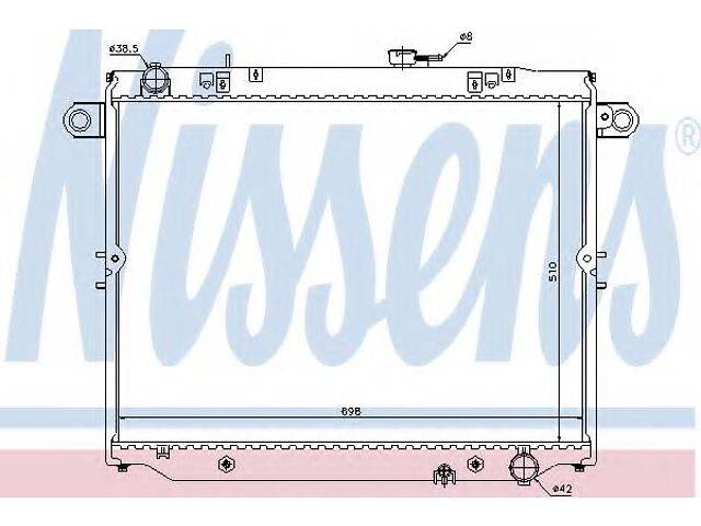 Радіатор LS LX 470(+)[OE 16400-50210] NISSENS 64882 на TOYOTA PRADO (FZJ1_, UZJ100)