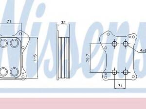 Радіатор масляний 1.3 MJTD [115*71*33] [OE 55183548] NISSENS 90739 на OPEL ASTRA J Sports Tourer