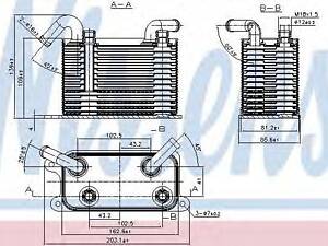 Радиатор масляный NISSENS 90722 на VW MULTIVAN Mk V (7HM, 7HN, 7HF, 7EF, 7EM, 7EN)