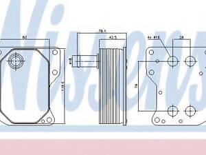 Радиатор масляный NISSENS 90723 на FORD TRANSIT автобус.