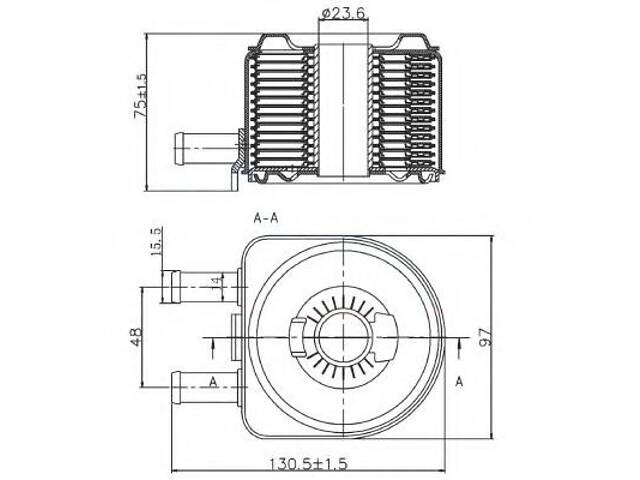 Масляный радиатор Citroen 2.0-2.2D 06.98-