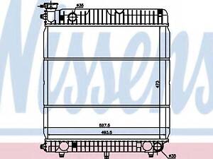 Радиатор MB 207 D(77-)2.4 D(+)[OE 601 500 51 03] NISSENS 62635 на MERCEDES-BENZ T1 автобус (601)