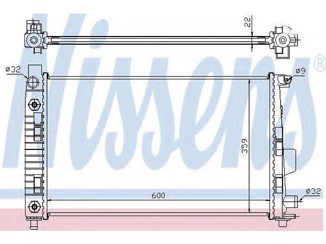 Радіатор MB A W 168(97-)A 140(+)[OE 168 500 11 02] NISSENS 62781A на MERCEDES-BENZ A-CLASS (W168)
