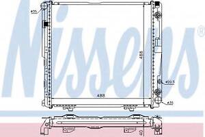 Радіатор MB E W 124(84-)E 200(+)[OE 124 500 62 02] NISSENS 62763A на MERCEDES-BENZ E-CLASS седан (W124)