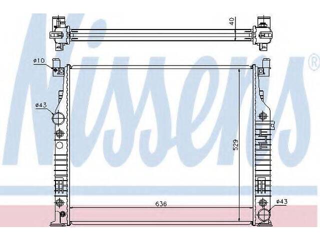 Радіатор MB GL W 164(06-)GL 320 CDI(+)[OE 251 500 00 03] NISSENS 62576A на MERCEDES-BENZ G-CLASS (W461)