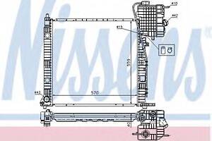 Радіатор MB V W 638(96-)V 200(+)[OE 638 501 16 01] NISSENS 62559A на MERCEDES-BENZ VITO автобус (638)