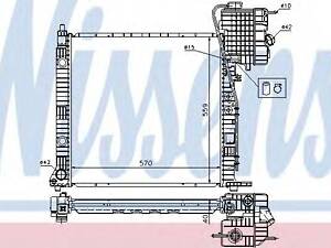 Радиатор MB V W 638(96-)V 200(+)[OE 638 501 16 01] NISSENS 62559A на MERCEDES-BENZ VITO автобус (638)