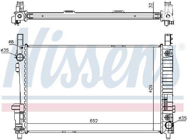 Радиатор MERCEDES-BENZ B-CLASS (W245) / MERCEDES-BENZ A-CLASS (W169) 2004-2012 г.