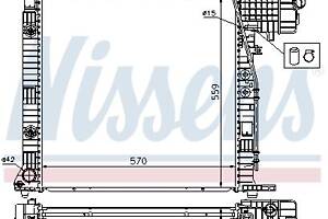 Радиатор MERCEDES-BENZ VITO (W638) / MERCEDES-BENZ V-CLASS (638/2) 1996-2003 г.