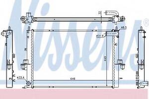 Радіатор MG ZT(01-)1.8 i 16V(+)[OE GRD1055] NISSENS 64308A на ROVER 75 седан (RJ)