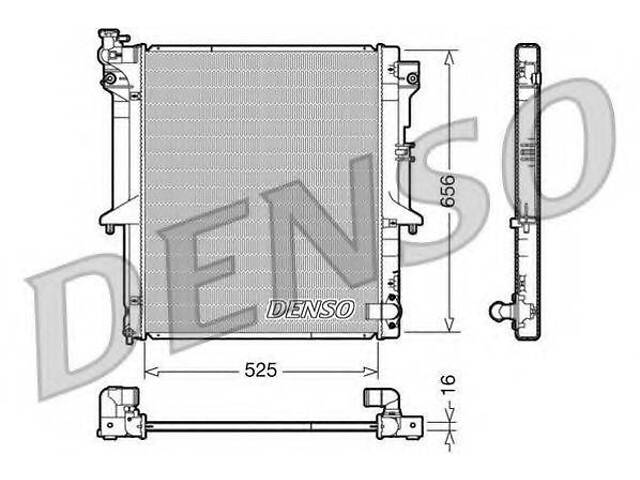 Радіатор MITSUBISHI L200 05-15 DENSO DRM45017 на MITSUBISHI TRITON (KB_T, KA_T)