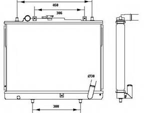 Радіатор Mitsubishi L200 2.5D 06.96-12.07 52233