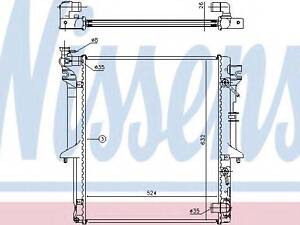 Радіатор MT L 200(06-)2.5 DID(+)[OE 1350A182] NISSENS 62896 на MITSUBISHI TRITON (KB_T, KA_T)