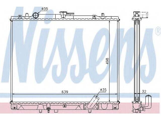 Радіатор MT L 200(96-)2.5 TD(+)[OE MR 258668] NISSENS 62895A на MITSUBISHI G-WAGON (K90)
