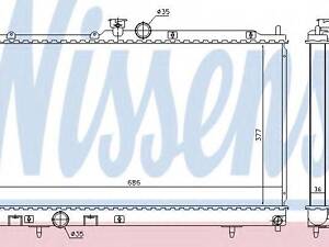 Радіатор MT LANCER(03-)2.0 i 16V EVO[OE MR464612] NISSENS 628956 на MITSUBISHI LANCER Mk VI (CJ-CP_)