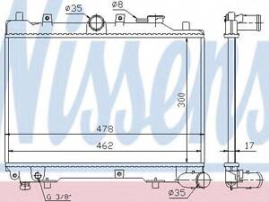 Радіатор MZ 323(85-)1.1(+)[OE E358-15-200B] NISSENS 62512 на MAZDA ETUDE III Наклонная задняя часть (BF)