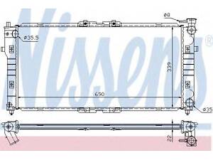 Радіатор MZ 626(91-)1.8 i 16V(+)[OE FS19-15-200D] NISSENS 62392A на MAZDA MX-6 (GE)