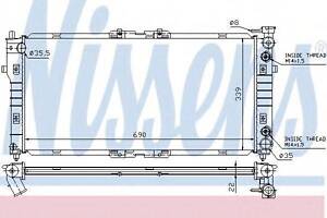 Радіатор MZ 626(91-)1.8 i 16V(+)[OE FS19-15-200D] NISSENS 62393 на MAZDA MX-6 (GE)