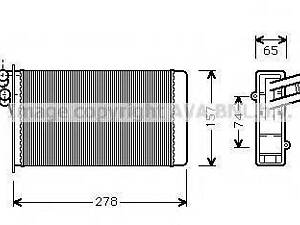 Радіатор нагрівача AVA QUALITY COOLING AI6097 на AUDI 4000 (89, 89Q, 8A, B3)