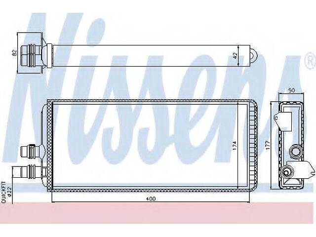 Радіатор нагрівача NISSENS 71815 на IVECO Stralis - Фото 1