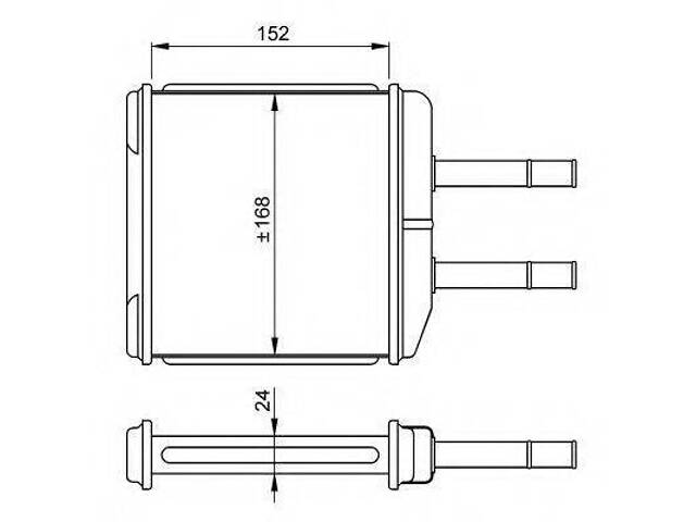 Радиатор отопителя NRF 54260 на CHEVROLET Spark (M200, M250) - Фото 1