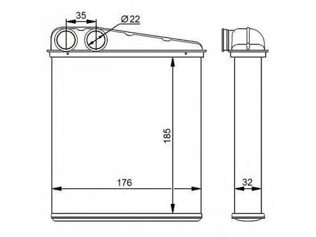 Радіатор нагрівача NRF 54271 на SEAT ALHAMBRA (710, 711) - Фото 1