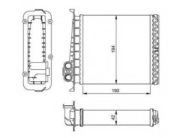 Радиатор отопителя NRF 54284 на VOLVO 850 (LS) - Фото 1