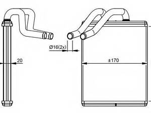 Радіатор нагрівача NRF 54301 на KIA SORENTO I (JC)