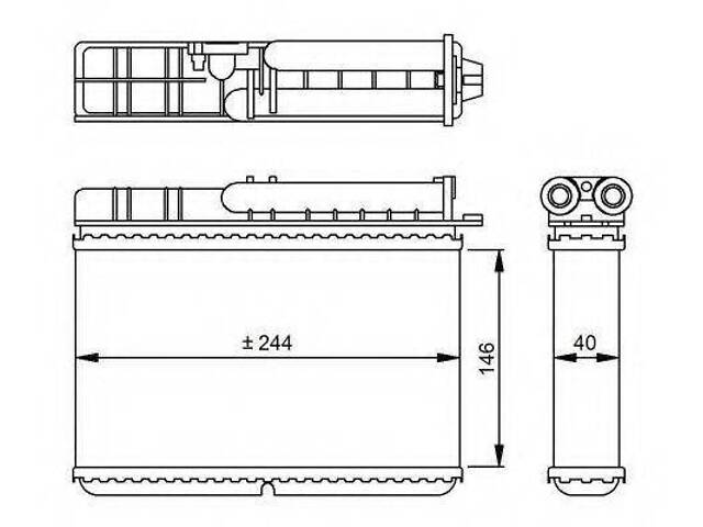 Радіатор нагрівача NRF 54307 на BMW 5 седан (E34) - Фото 1